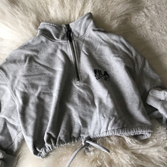 Fila Crop Top Grey Sweatshirt - Picture 5 of 9